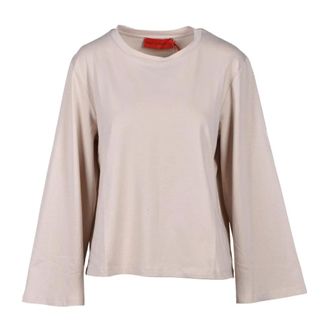 Wild Cashmere Long Sleeve T-Shirts, female, Beige, S, Soft Cashmere Blend T-shirt