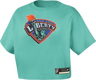 Nike (WMNS) Nike New York Liberty Court Origins WNBA T-Shirt Mint IO1541-356