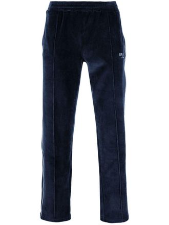 Sporty & Rich logo-embroidered track pants - Blue