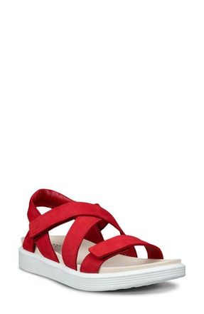 Ecco Soft Cross Strap Sandal in Chili Red at Nordstrom, Size 10-10.5Us