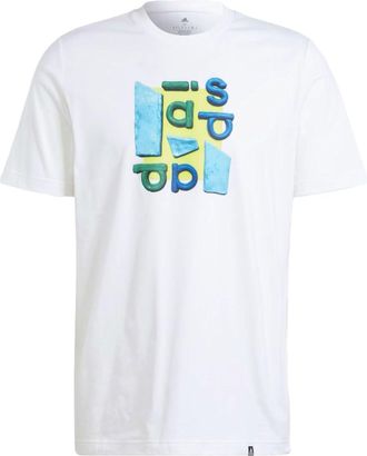 adidas Sportswear Photo Real Two-Tone T-Shirt White Blue HY1335