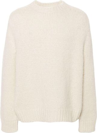 Jil Sander crew-neck sweater - men - Alpaca Wool/Mohair/Polyamide - 50 - White