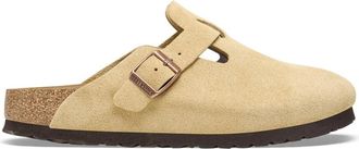 Birkenstock Boston Su&egrave;de Leren Sandalen - Heren - Slip ons - Beige - 36 EU - Su&egrave;de - Schoenen