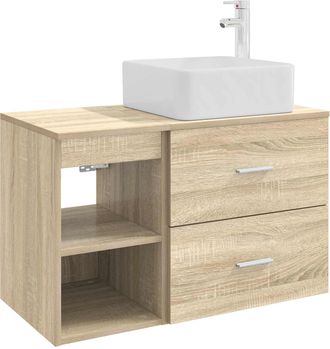 vidaXL Juego De Muebles De Ba&ntilde;o 2 Uds. Roble Sonoma Vidaxl