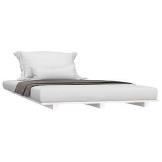 Berkfield Home Beautiful Bed Frame White 100x200 cm Solid Wood Pine