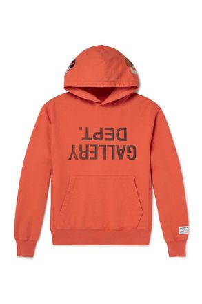 Gallery Dept. Logo-Print Appliquéd Cotton-Jersey Hoodie