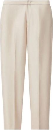 Fabiana Filippi Straight Trousers, female, White, Size: 2XS Luxurious Cotton Silk Trousers