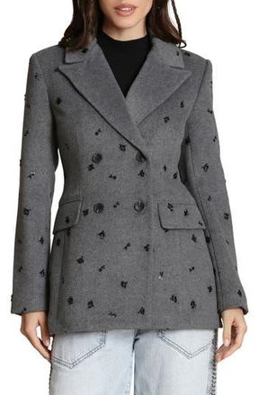 Avec Les Filles Hourglass Beaded Jacket in Charcoal Grey at Nordstrom Rack, Size X-Small
