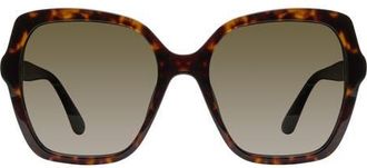 Stuart Weitzman 56mm Gradient Square Sunglasses in Havana at Nordstrom