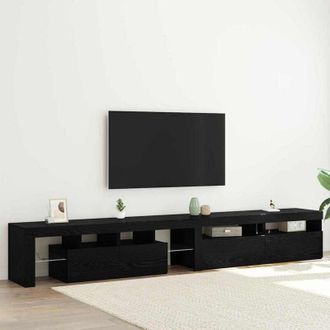 vidaXL Vidaxl - Cabinetes De Televisi&oacute;n 3 Pcs Roble Negro 260 X 36.5 X 40 Cm