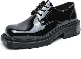 Generic Mens Dress Shoes Leather Oxford Comfortable Formal Business Party Wedding Dress Shoes,Black,8.5 UK