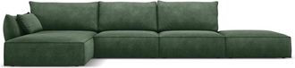 BLOOMINGLOFT 5-Sitzer Design Ecksofa Vanda mit Eckteil links - Chenille-Bezug