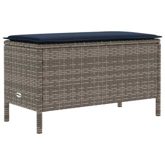 vidaXL Reposapi&eacute;s De Jard&iacute;n Gris Y Azul Marino 80 X 38 X 42 Cm Vidaxl