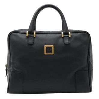Loewe Pre-owned Boston Bag - unisex - Vintage Handtas - Zwart - ONE Size - Leer - Vintage