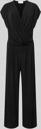 robe l&eacute;g&egrave;re Jumpsuit in Wickel-Optik mit V-Ausschnitt in Black, Gr&ouml;&szlig;e 34