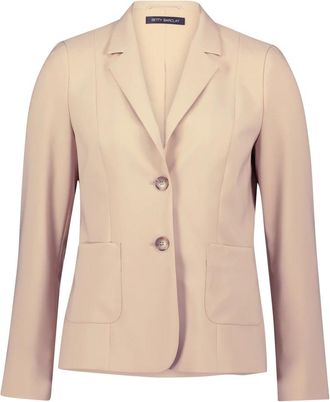 Betty Barclay Jassen, Dames, Beige, XL, Leer, Getailleerde korte blazer met stijlvolle details