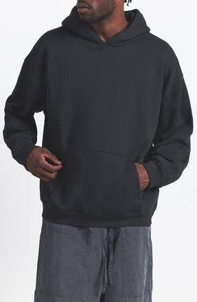 SKIMS Fleece Lounge Relaxed Hoodie in Z/dnuwashed Onyxdnu at Nordstrom, Size Xxx-Large