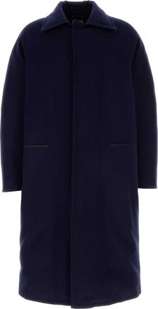 Ermenegildo Zegna Navy Blue Wool Coat