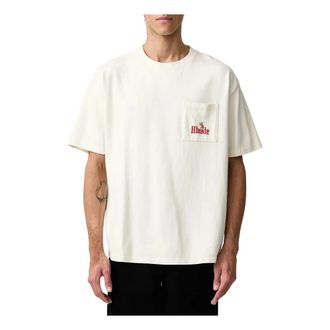 Rhude American Spirit Pocket T-shirt - Heren - Tops - Beige - Maat: M Katoen