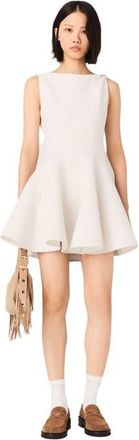 Maje Short flared tweed dress in Ecru at Nordstrom, Size 42 Eu