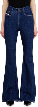Diesel Bootcut Jeans High Waist 1973 D-Partt, Dark blue, Zip fly