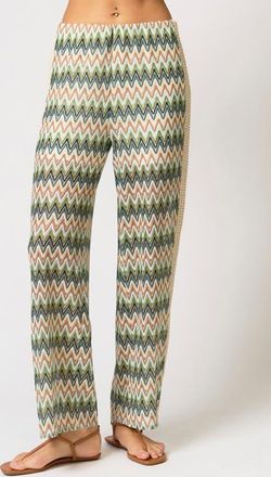 Central Park West Celine Crochet Mid Rise Pants in Neutral Multi at Nordstrom, Size X-Large