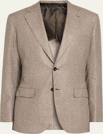 Brioni Mens Plume Wool Single-Breasted Sport Coat