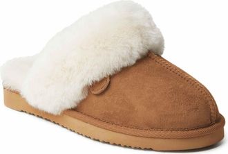 Dearfoams Fireside Sydney Genuine Shearling Scuff Slipper in Chestnut at Nordstrom, Size 10.5M
