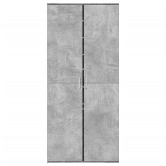 Berkfield Home Shoe Cabinet Concrete Grey 80x39x178 cm Engineered Wood | Size: 80 x 39 x 178 cm