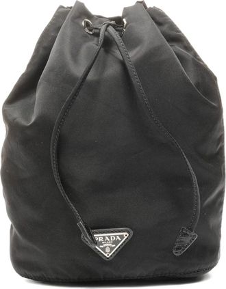 Prada 2015-2025 drawstring nylon bucket - unisex - Nylon - One Size - Black