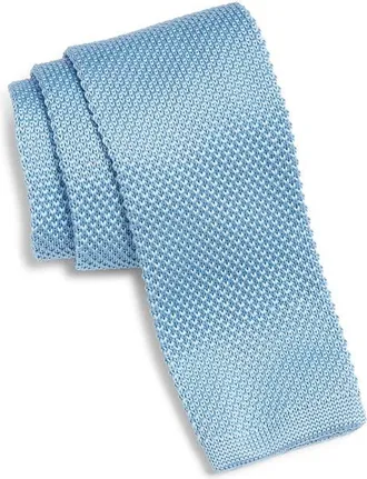 Clifton Wilson Light Blue Knit Silk Tie at Nordstrom