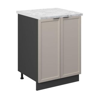 Vicco Mueble Bajo De Cocina Fame-line, Grisbeige, 60 Cm, Et M&aacute;rmol