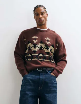 Wrangler maglione lavorato a maglia marrone