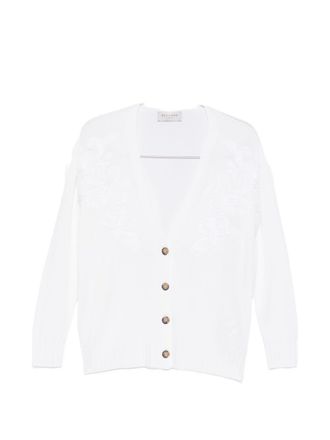 Ermanno Scervino Womens V-Neck Cotton Blend V-Necked Cardigan