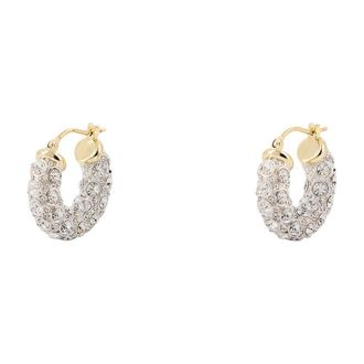 Simone Rocha Rhinestone-Embellished Hoop Earrings - Silver