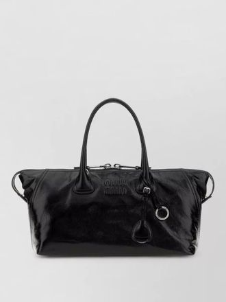 Miu Miu leather tote handbag top handles tag