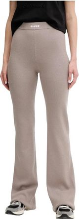 Guess Flaminia Wijde Broek - Dames - Wijde Broeken - Beige - M - Wol - Broeken
