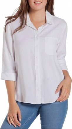 Velvet Heart Blake Button Down Top In Optic White