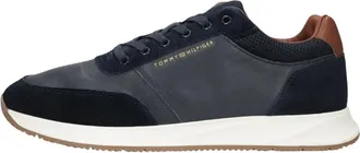 Tommy Hilfiger Schoenen, Heren, Blauw, 42 EU, Linnen, Dressy Runner Sneakers