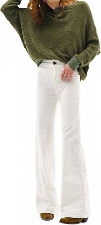 ASKK NY Brighton Wide Leg Cord Pant In Eggshell