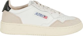 Autry White Black Medalist Low Suede Leather Sneakers
