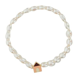 Aliita Bracelets, female, White, Size: ONE SIZE Casita Bold Enamel Oval Pearl