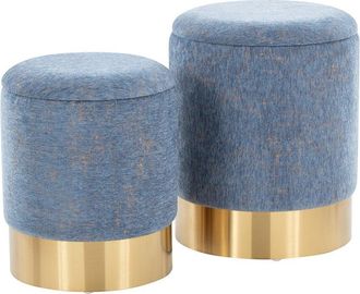 LumiSource Marla Nesting Ottoman Set