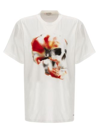 Alexander McQueen Obscured Skull Organic Cotton T-shirt