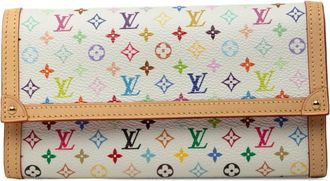 Louis Vuitton Blanc Pink Pvc Leather Long Wallet (Bi-Fold) (Pre-Owned)