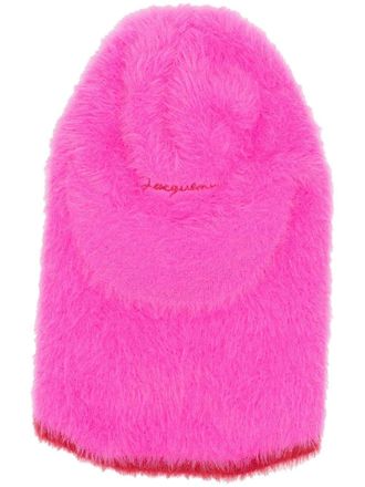 Jacquemus contrast-trim textured hat - Pink