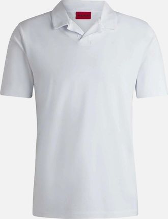HUGO BOSS Mens Dimerspolo Stretch Cotton Polo Shirt - White - Size: 38