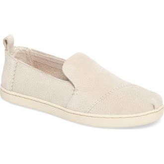 Toms Deconstructed Alpargata Slip-On in Birch Nubuck Leather at Nordstrom, Size 9.5