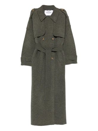 Gotha double-breasted belted coat - Grey