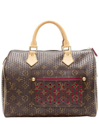 Louis Vuitton Vintage Limited Edition Monogram Perforated Speedy 30 Satchel (Authentic Pre-Loved)